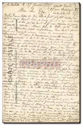 La Rochelle — Torre de la Gran Hora — Tarjeta postal antigua n°52 — Reverso