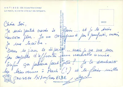 Antibes — Stare miasto na jego murach — Wydawca Le Cannet — Rewers
