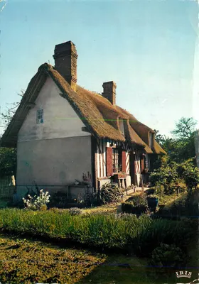 Casa com colmios e telhado de palha — Charms e cores da Normandia — Éditions 'La Cigogne' n°76.000.48
