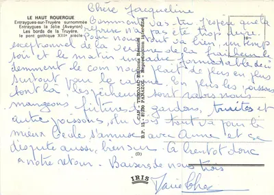 Entraygues-sur-Truyère — As margens da Truyère, o ponte gótico do século XIII — IRIS — Verso