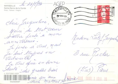 Notre-Dame de la Garde — Marsylia — Wydawnictwo AGEp, nr 9920600087 — Rewers