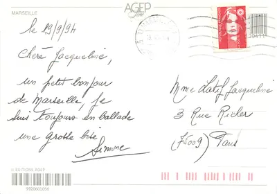 Marseille — Bouches-du-Rhône — A Provência — Verso