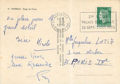 Marseille - Praia do Prado — Edições Strecky, n°41 — Verso