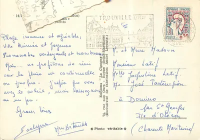 Praia de Trouville-sur-Mer — Editor La Cigogne, n°14.7 — Verso