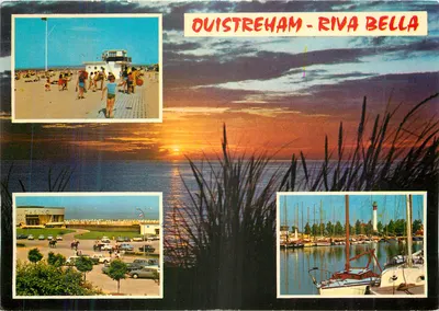 Ouistreham - Riva Bella — vista da praia, do cassino e do porto — Éditions Normandes LE GOUBEY