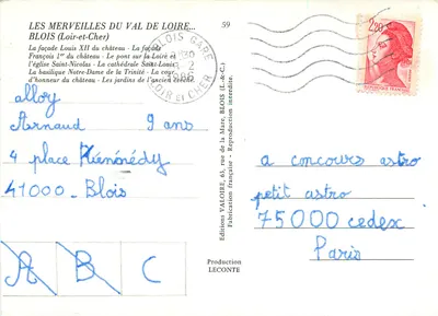 Blois — As maravilhas do Vale do Loire — Edições Valoire — Verso