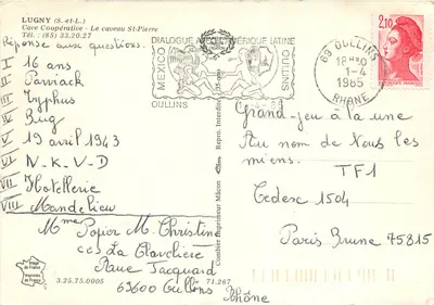 Lugny (S.-et-L.) — Grobowiec św. Piotra — wydawca Cinq — Rewers