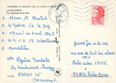 Le Beausset — Visão geral da cidade — Les Éditions en France — Verso
