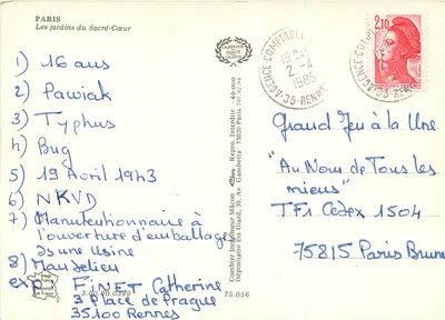 Sacro Cuore — Parigi — editore Combiér Imprimeur Mâcon — Verso