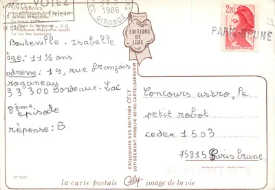 Bordeaux — widok z lotu i zabytki — Wydawnictwo Cely n° 5397 — Rewers