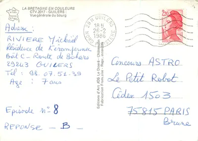 Guilers — Vista geral do vilarejo — Edições de Arte JOS Le Doaré — Verso