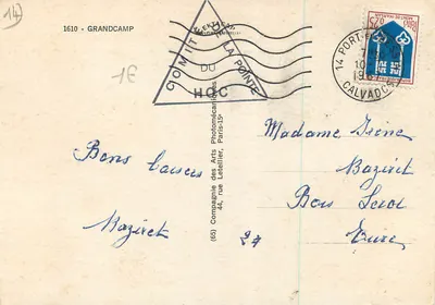Grandcamp — Wyspa Hoc, Port, Regaty — Souvenir de Grandcamp — Rewers