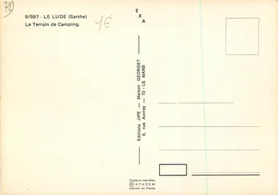 Le Lude (Sarthe) — Terreno de acampamento — Éditions JIPE — Verso