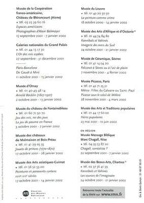 Tahitianerin — Herbst-Winter-Ausstellungen 2001-2002 — Réunion des Musées Nationaux — Rückseite