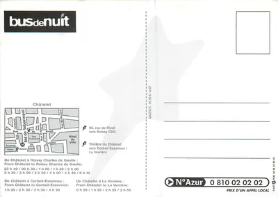 Autobús nocturno — itinerario estrellado — Transilien — Reverso