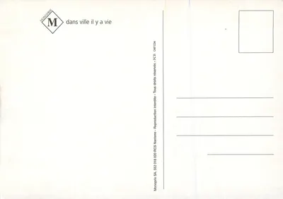 Homem em rede de balanço urbano — publicidade Monoprix Bien-Vivre — editor Monoprix — Verso