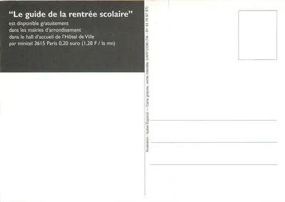 Poradnik powrotu do szkoły — Edukacja — Mairie de Paris i Le Monde de l'Éducation — Rewers