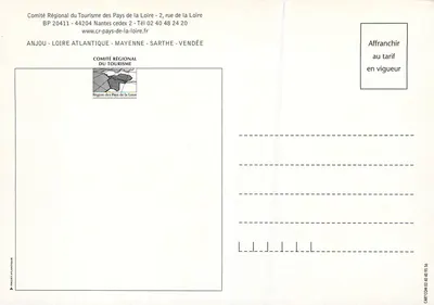 Pays de la Loire — La mayor playa de Europa — Maison de la France, Comité Regional del Turismo — Reverso