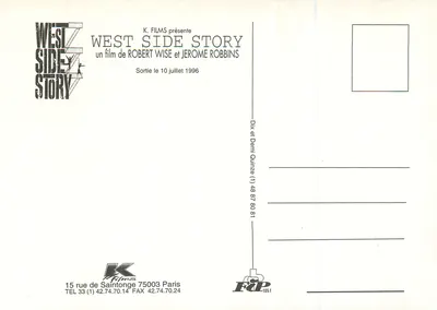 West Side Story — Affiche promotionnelle — K.Films n°1051 — Verso