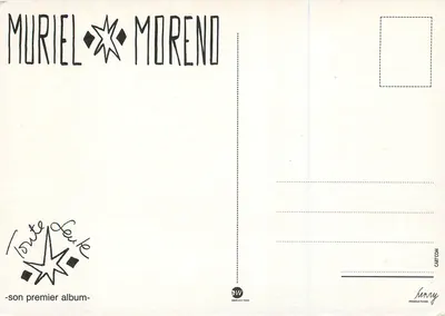 Muriel Moreno — haar eerste album — Toute Deuke Productions — Achterkant