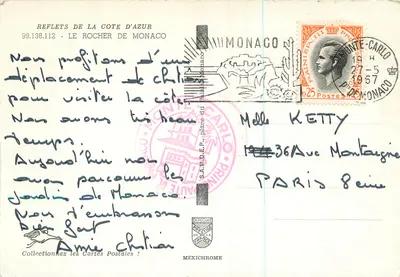 Rocher de Monaco — widok panoramiczny — MEXICHROME — Rewers