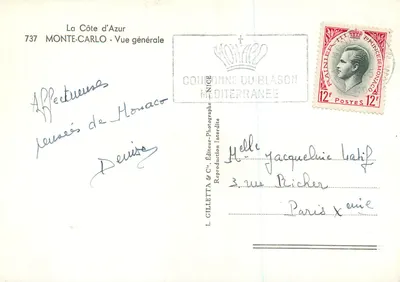 Monte-Carlo — Vue générale — L. Gilletta & Cie, n°737 — Verso