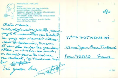 Amsterdam / Holanda — Singel — Euro Color Cards (01833) n° co 718 — Verso