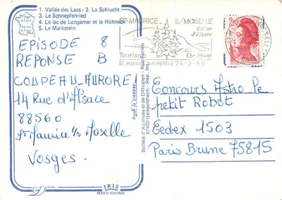 Les Vosges — Sob a neve — IRIS — Verso