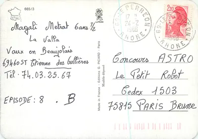 Dwie róże — wydawnictwo G. Picard — n° 665/3 — Rewers