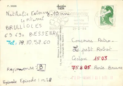 Pies na polu — tekst humorystyczny — Wydawnictwo J. Cellard, n° F. 30500 — Rewers