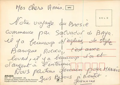 Fachada da Ordem Terceira de São Francisco — Salvador - BA — editor Edicardo — Verso