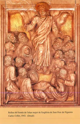 Relief do frontispício do altar maior da igreja de São Pedro de Figueres — Carles Collet, 1943