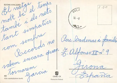 Jeziora i krajobrazy fińskie — Grako OY, n° 461 — Rewers