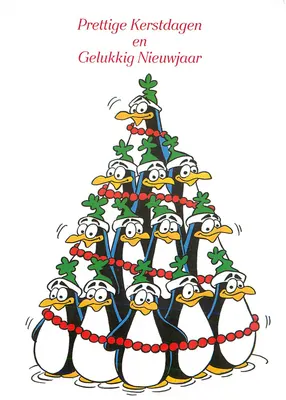 Pinguins formando uma árvore de Natal — Sociedade Belga de Exploração Polar — 20058e