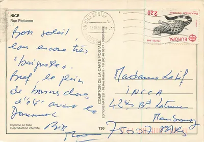 Rue Pietonne em Nice — Hotel com terraço — Edições Nice — Verso