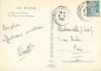 La Baule — A Praça dos Palmeiras — Edições d'Estel & Cie — Verso