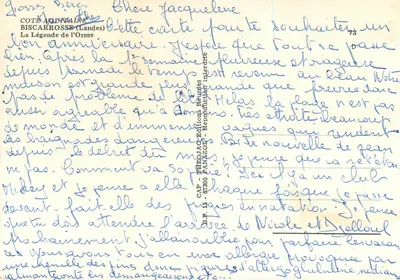 A Lenda da Carvalha — Costa da Aquitânia (Landes) — Edições Reunidas Panazol — Verso