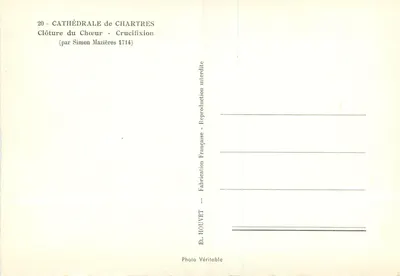 Katedra w Chartres — Zamknięcie chóru — Ukrzyżowanie (przez Simona Mazières 1714) — Rewers