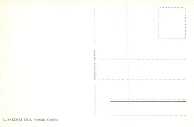 Genève. Tour Baudet — Ansicht der mittelalterlichen Turm mit angrenzendem Gebäude — C. Sartori Fils, n° 127 — Rückseite