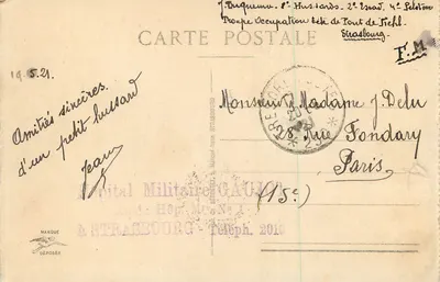 Strasburg - Katedra — widok frontu i strzałki — wydawca nieznany, nr serii 2 — Rewers