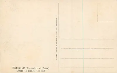 Obiad Ostatniej Wieczerzy — reprodukcja — R. Pinacoteca di Brera, Mediolan — Rewers
