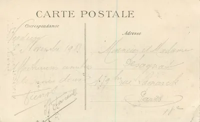 Verdun — Katedra Najświętszej Maryi Panny — Au Petit Parisien, Paul Garot, Verdun — Rewers