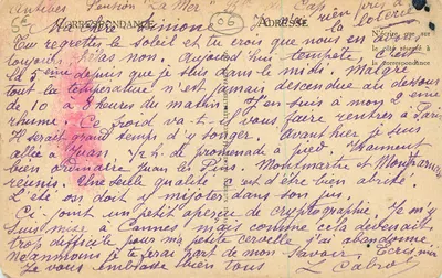 Juan-les-Pins — Um Canto da Praia — LL — Verso