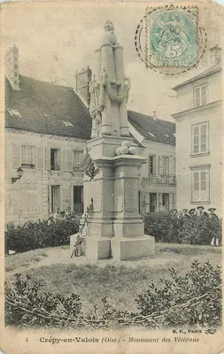 Crépy-en-Valois (Oise) — Monument dos Veteranos — B. F., Paris