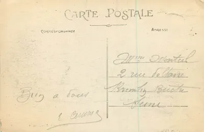 Angers — O Castelo e o Boulevard — Coleção A. Bruel, Angers — Verso