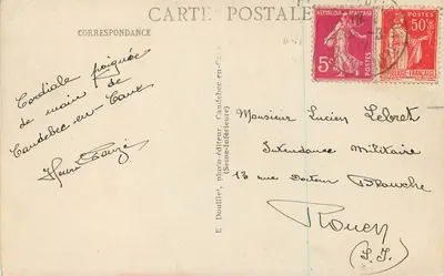 Caudebec-en-Caux (S.-Inf.) — vista do porto e da cidade — E. Douillet, fotógrafo (S.-Inf.) — Verso