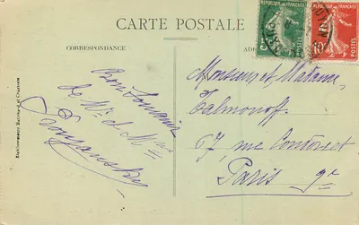 Châtelguyon - Établissement Thermal et Hôtel Castel Regina - E. A. — Verso