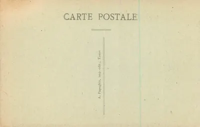 Tours (Loire-et-Loire) — Sąd w widoku z tarasu Hotelu Metropole — Bazylika Świętego Martyna i Wieża Karola — A. F. — Rewers