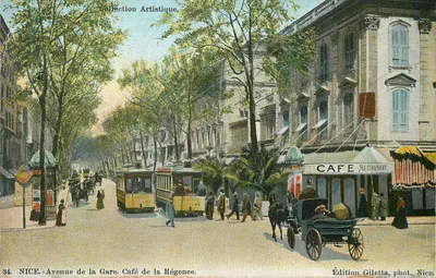 NICE - Avenida da Gare. Café de la Régence — Edição Giletta, fotografia, Nice, n°34
