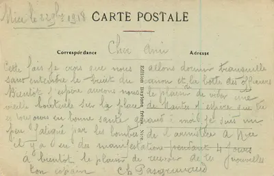 NICE — Avenida da Gare — B. F. — n°120 — Verso